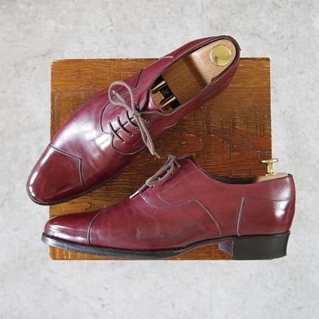 極上★カルロス・サントス SIZE 6【★トレーディングポスト取扱/オックスフォード】カーフ/赤茶/メンズ/Carlos Santos★j188