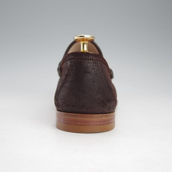 美品★(伊)GUCCI/グッチ SIZE 6【貴重★1953コレクション/ホースビットローファー】バケッタ風スエード/スリッポン/濃茶/メンズ★j189