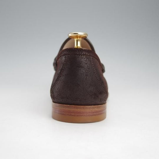 美品★(伊)GUCCI/グッチ SIZE 6【貴重★1953コレクション/ホースビットローファー】バケッタ風スエード/スリッポン/濃茶/メンズ★j189