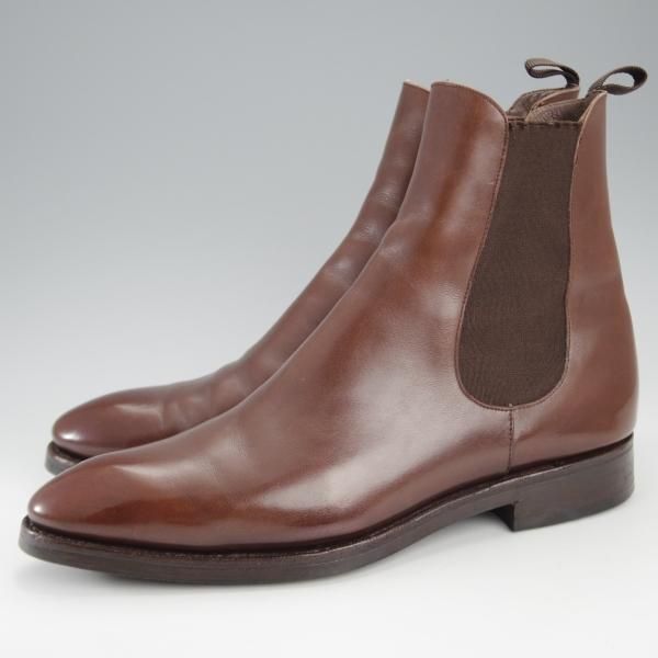 ★(スペイン製)カルミナ SIZE 7【トレーディングポスト別注★サイドゴアブーツ/濃茶】カーフ/メンズ/Trading Post/CARMINA★j191