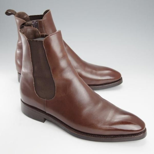 ★(スペイン製)カルミナ SIZE 7【トレーディングポスト別注★サイドゴアブーツ/濃茶】カーフ/メンズ/Trading Post/CARMINA★j191