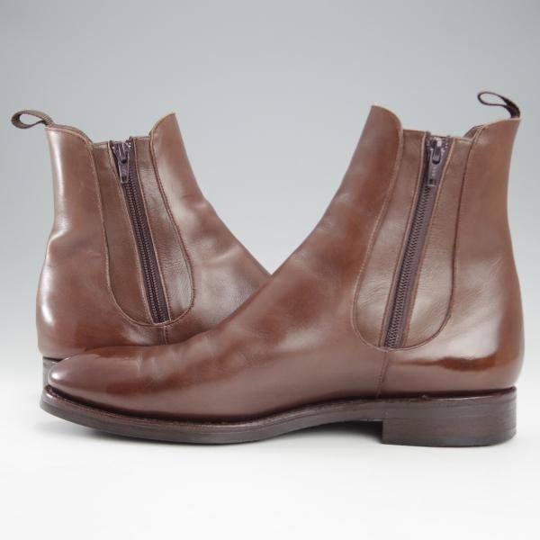 ★(スペイン製)カルミナ SIZE 7【トレーディングポスト別注★サイドゴアブーツ/濃茶】カーフ/メンズ/Trading Post/CARMINA★j191