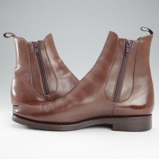 ★(スペイン製)カルミナ SIZE 7【トレーディングポスト別注★サイドゴアブーツ/濃茶】カーフ/メンズ/Trading Post/CARMINA★j191