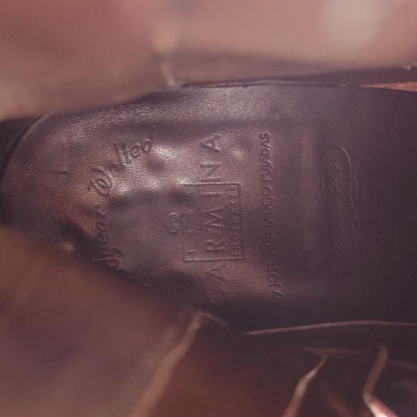 ★(スペイン製)カルミナ SIZE 7【トレーディングポスト別注★サイドゴアブーツ/濃茶】カーフ/メンズ/Trading Post/CARMINA★j191