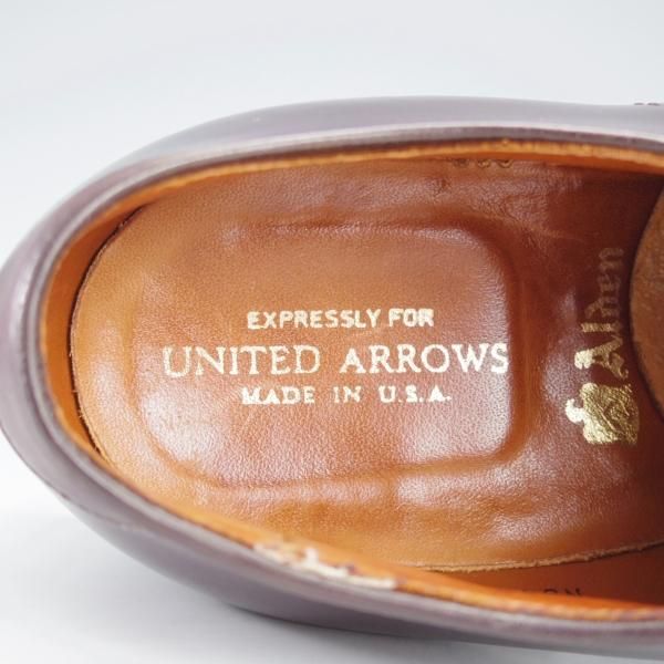 極美品★オールデン 7.5D【現行定価17万円程度★コードバン仕様/モディファイドラスト】N6442/Uチップ/赤茶/#8/メンズ/Alden★j192