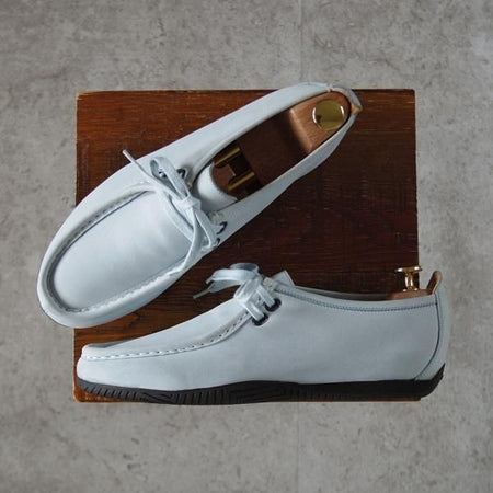 極上★(伊製)HERMES/エルメス SIZE 40【★モカシン/ライトブルー】ヌバック/メンズ★j193