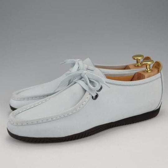 極上★(伊製)HERMES/エルメス SIZE 40【★モカシン/ライトブルー】ヌバック/メンズ★j193