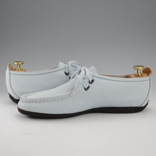 極上★(伊製)HERMES/エルメス SIZE 40【★モカシン/ライトブルー】ヌバック/メンズ★j193