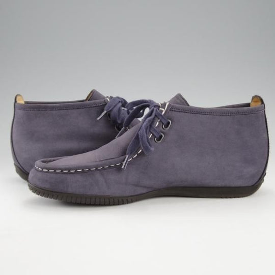 極上★(伊製)HERMES/エルメス SIZE 40【★モカシンブーツ/紺】ヌバック/メンズ★j194