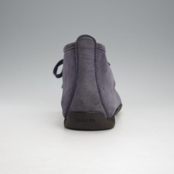 極上★(伊製)HERMES/エルメス SIZE 40【★モカシンブーツ/紺】ヌバック/メンズ★j194