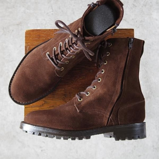 極上★トリッカーズ SIZE 7【コマンドソール仕様★M6870/ロガーブーツ】レースアップブーツ/スエード/濃茶/Tricker's★j195