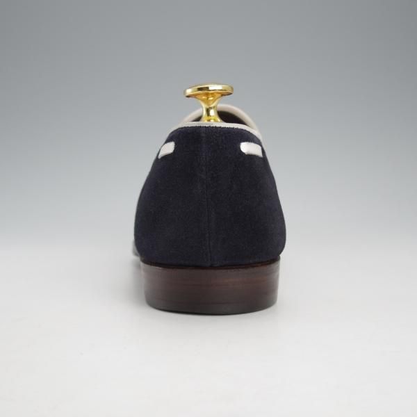 極上★クロケット&ジョーンズ 6E【★トレーディングポスト別注/GUERNSEY】341ラスト/タッセルローファー/スエード/紺/Crockett&Jones★j198