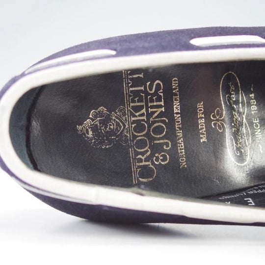 極上★クロケット&ジョーンズ 6E【★トレーディングポスト別注/GUERNSEY】341ラスト/タッセルローファー/スエード/紺/Crockett&Jones★j198