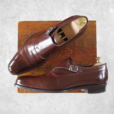 極上★カルロス・サントス UK6程度【グッドイヤーウェルテッド製法★トレーディングポスト取扱/サイドモンク】濃茶/Carlos Santos★j199