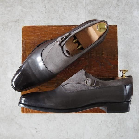 極上★カルロス・サントス UK6程度【グッドイヤーウェルテッド製法★トレーディングポスト取扱/サイドモンク】コンビ/Carlos Santos★j201