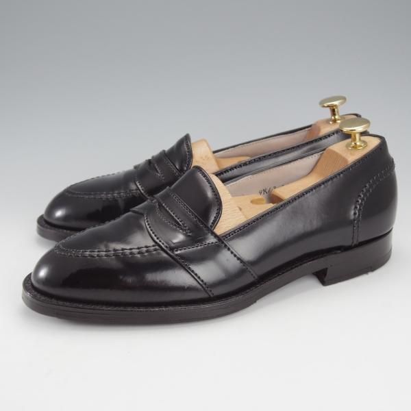 極美品★オールデン 6.5D【現行定価17万円程度★コードバン/6845/フルストラップ】アバディーンラスト/コインローファー/黒/Alden★j203