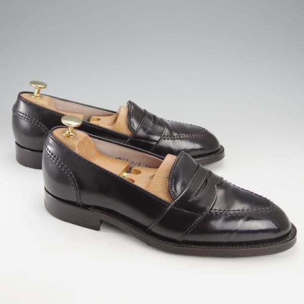 極美品★オールデン 6.5D【現行定価17万円程度★コードバン/6845/フルストラップ】アバディーンラスト/コインローファー/黒/Alden★j203