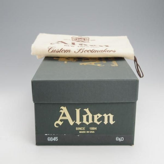 極美品★オールデン 6.5D【現行定価17万円程度★コードバン/6845/フルストラップ】アバディーンラスト/コインローファー/黒/Alden★j203