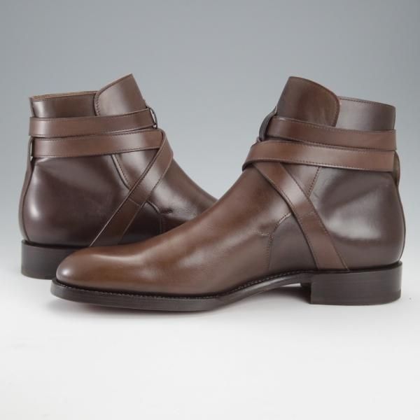 未使用★(東欧)ゾンキー・ブーツ SIZE 7【定価￥154,440-★(伊)F.LLIジャコメッティ製/ジョッパーブーツ】ZB034/カーフ/濃茶★j204