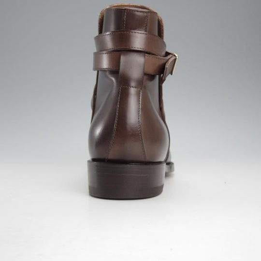 未使用★(東欧)ゾンキー・ブーツ SIZE 7【定価￥154,440-★(伊)F.LLIジャコメッティ製/ジョッパーブーツ】ZB034/カーフ/濃茶★j204