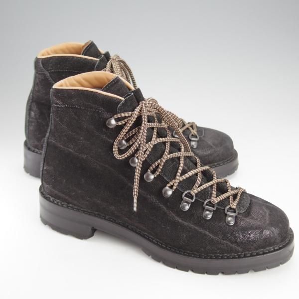未使用★(伊)F.LLIジャコメッティ SIZE 41【定価￥209,000-★象革/エレファントレザー/マルモラーダ】FG105/ブーツ/黒/Giacometti★j205