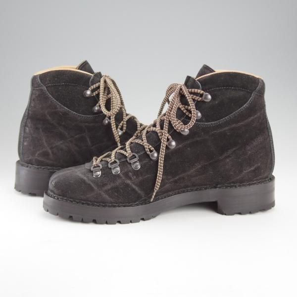 未使用★(伊)F.LLIジャコメッティ SIZE 41【定価￥209,000-★象革/エレファントレザー/マルモラーダ】FG105/ブーツ/黒/Giacometti★j205