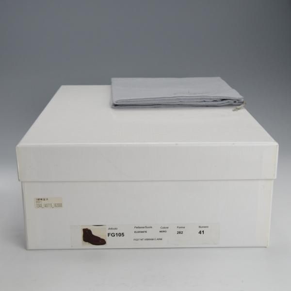 未使用★(伊)F.LLIジャコメッティ SIZE 41【定価￥209,000-★象革/エレファントレザー/マルモラーダ】FG105/ブーツ/黒/Giacometti★j205