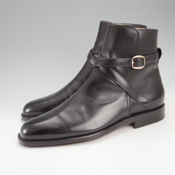 極美品★(伊)タニノクリスチー SIZE 6.5【定価￥210,000-★ブラックラピド製法/FLASOTTO】フラソット/ジョッパーブーツ/カーフ/黒★j206