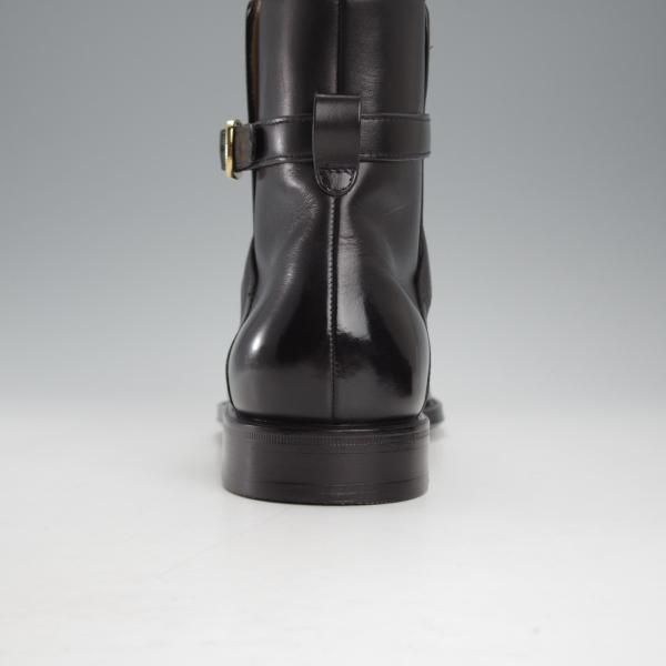 極美品★(伊)タニノクリスチー SIZE 6.5【定価￥210,000-★ブラックラピド製法/FLASOTTO】フラソット/ジョッパーブーツ/カーフ/黒★j206
