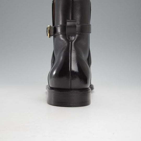 極美品★(伊)タニノクリスチー SIZE 6.5【定価￥210,000-★ブラックラピド製法/FLASOTTO】フラソット/ジョッパーブーツ/カーフ/黒★j206