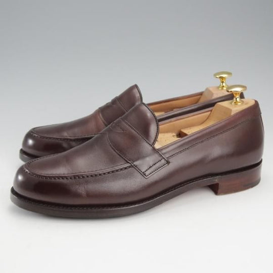極上★(英)チーニー 7F【定価￥82,500-★HUDSON/ハドソン】5203ラスト/コインローファー/カーフ/MOCHA/濃茶/メンズ/CHEANEY★j208