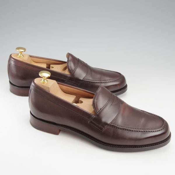 極上★(英)チーニー 7F【定価￥82,500-★HUDSON/ハドソン】5203ラスト/コインローファー/カーフ/MOCHA/濃茶/メンズ/CHEANEY★j208