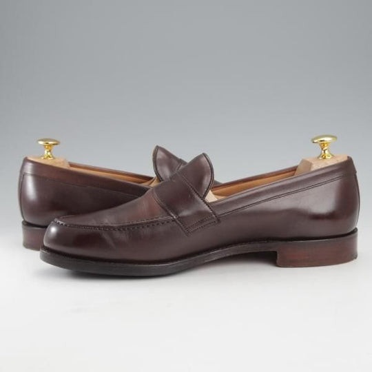 極上★(英)チーニー 7F【定価￥82,500-★HUDSON/ハドソン】5203ラスト/コインローファー/カーフ/MOCHA/濃茶/メンズ/CHEANEY★j208