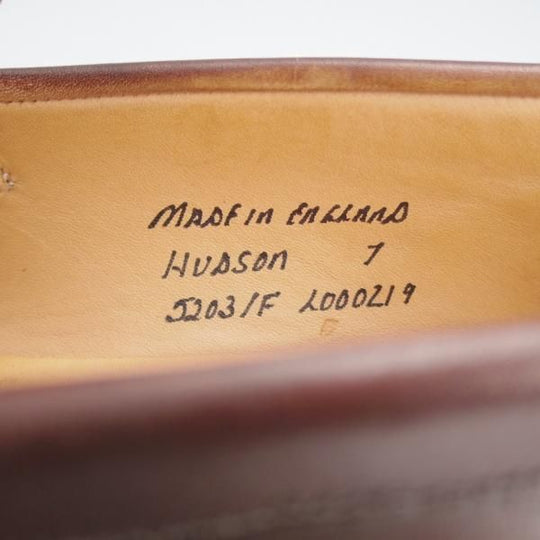 極上★(英)チーニー 7F【定価￥82,500-★HUDSON/ハドソン】5203ラスト/コインローファー/カーフ/MOCHA/濃茶/メンズ/CHEANEY★j208