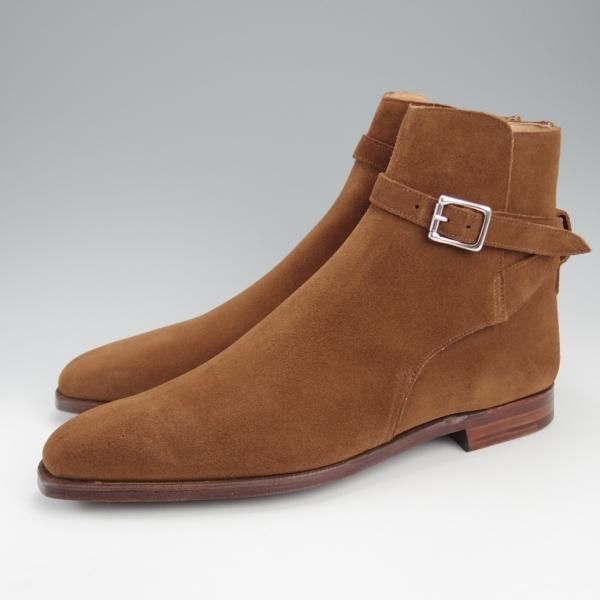 未使用★クロケット&ジョーンズ 7.5E【貴重★(英)ジョージクレバリー別注/MORRIS】ジョッパーブーツ/スエード/茶/Crockett&Jones★j210