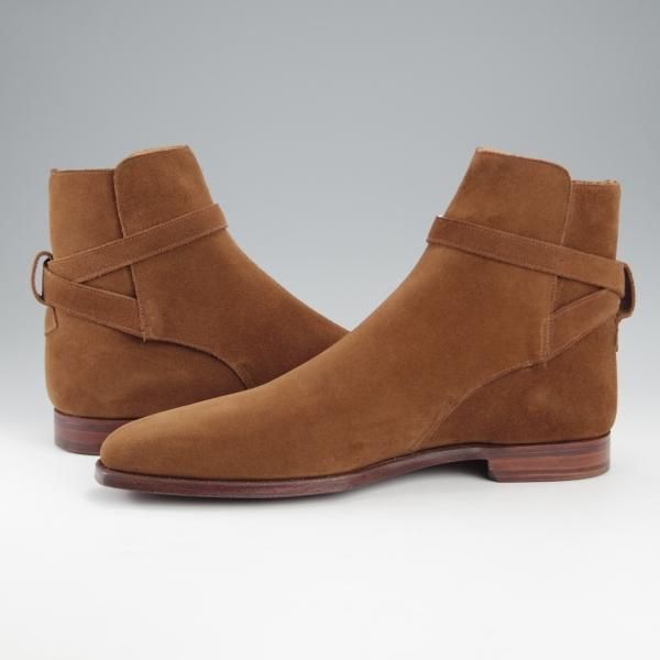 未使用★クロケット&ジョーンズ 7.5E【貴重★(英)ジョージクレバリー別注/MORRIS】ジョッパーブーツ/スエード/茶/Crockett&Jones★j210