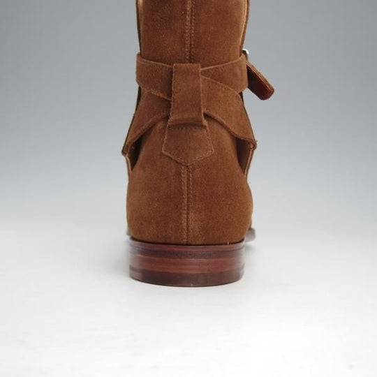 未使用★クロケット&ジョーンズ 7.5E【貴重★(英)ジョージクレバリー別注/MORRIS】ジョッパーブーツ/スエード/茶/Crockett&Jones★j210