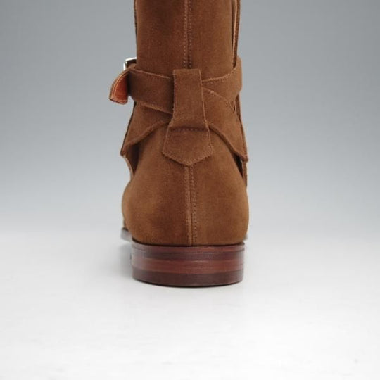 未使用★クロケット&ジョーンズ 7.5E【貴重★(英)ジョージクレバリー別注/MORRIS】ジョッパーブーツ/スエード/茶/Crockett&Jones★j210