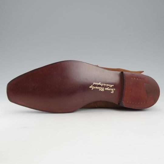 未使用★クロケット&ジョーンズ 7.5E【貴重★(英)ジョージクレバリー別注/MORRIS】ジョッパーブーツ/スエード/茶/Crockett&Jones★j210