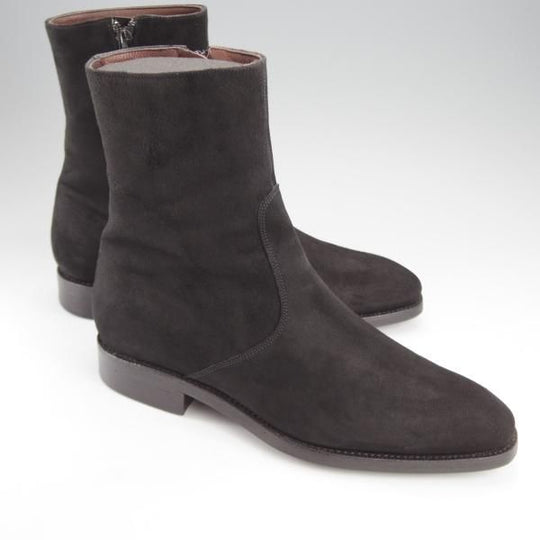 極上★(スペイン製)カルミナ SIZE 7【トレーディングポスト別注★サイドジップブーツ/10087】黒/スエード/Trading Post/CARMINA★j211