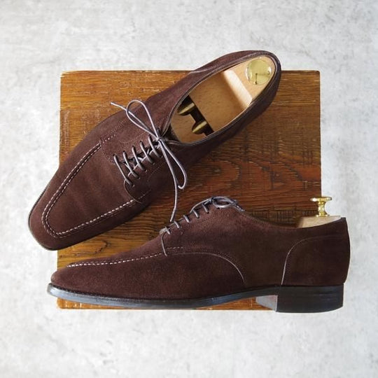 極上★ホール&マークス SIZE 7【ダイナイトソール仕様★Uチップ/Gloves】スエード/濃茶/メンズ/Hall&marks★j214