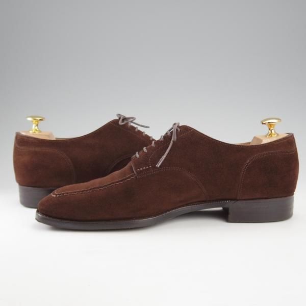 極上★ホール&マークス SIZE 7【ダイナイトソール仕様★Uチップ/Gloves】スエード/濃茶/メンズ/Hall&marks★j214