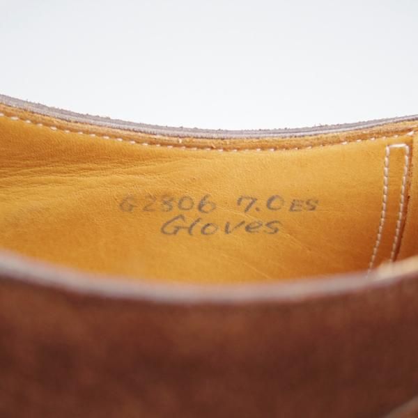 極上★ホール&マークス SIZE 7【ダイナイトソール仕様★Uチップ/Gloves】スエード/濃茶/メンズ/Hall&marks★j214