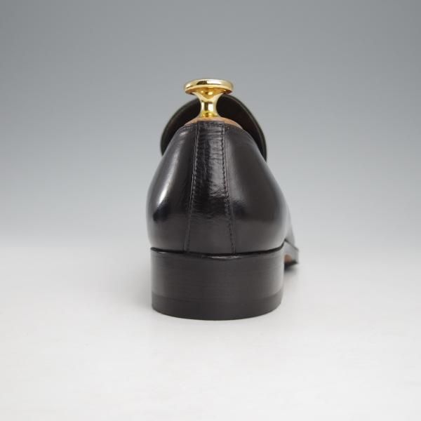 極上★(伊)タニノクリスチー SIZE 5【定価15万円以上★コインローファー/122459】センターエラスティック/カーフ/黒/TANINO CRISCI★j215