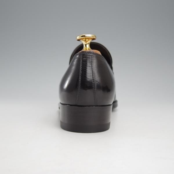 極上★(伊)タニノクリスチー SIZE 5【定価15万円以上★コインローファー/122459】センターエラスティック/カーフ/黒/TANINO CRISCI★j215