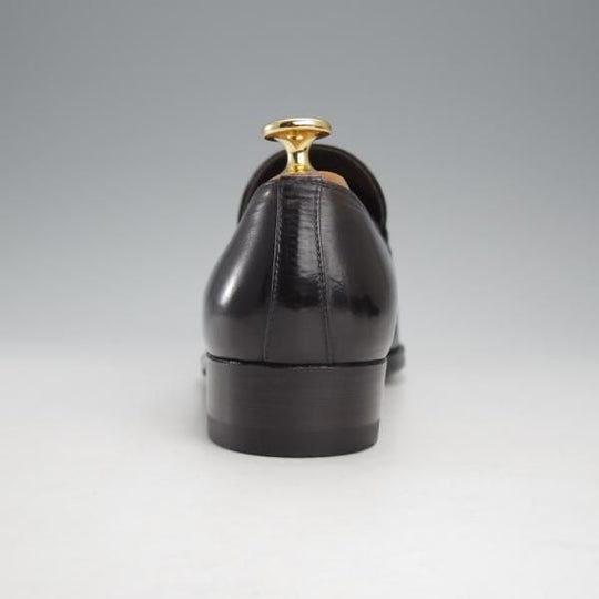 極上★(伊)タニノクリスチー SIZE 5【定価15万円以上★コインローファー/122459】センターエラスティック/カーフ/黒/TANINO CRISCI★j215