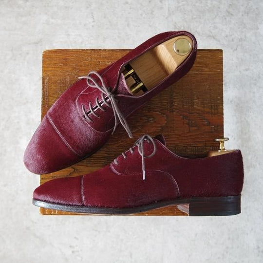 ★(スペイン製)カルミナ UK6.5程度【貴重★ハラコ仕様/トレーディングポスト別注】732/ストレートチップ/Trading Post/CARMINA★j216