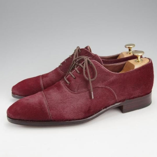 ★(スペイン製)カルミナ UK6.5程度【貴重★ハラコ仕様/トレーディングポスト別注】732/ストレートチップ/Trading Post/CARMINA★j216