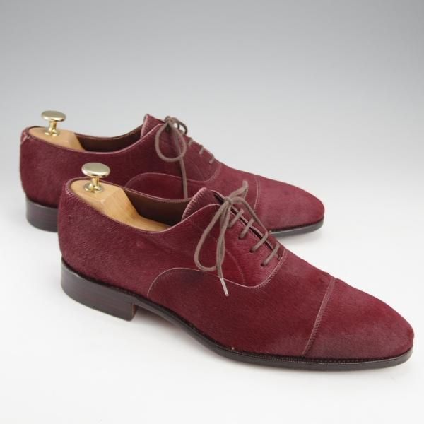 ★(スペイン製)カルミナ UK6.5程度【貴重★ハラコ仕様/トレーディングポスト別注】732/ストレートチップ/Trading Post/CARMINA★j216