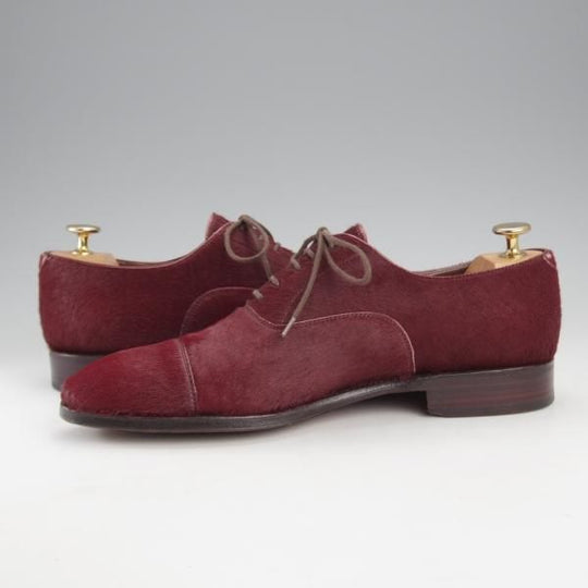 ★(スペイン製)カルミナ UK6.5程度【貴重★ハラコ仕様/トレーディングポスト別注】732/ストレートチップ/Trading Post/CARMINA★j216